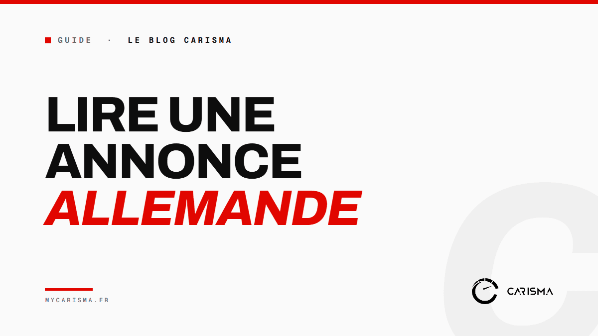 Lexique pour lire une annonce de voiture allemande